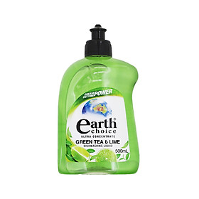 Nước rửa chén đậm đặc Earth Choice hương chanh trà xanh 500ml