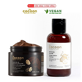 Combo Gel bí đao rửa mặt cocoon 140ml + Cà phê Đắk Lắk sạch da chết cocoon