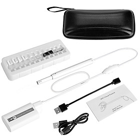Wireless Otoscope WiFi Endoscope Camera 5.5mm HD 720P Lens Visual Ear Cleaning Earpick with 6 Adjustable LED Lights for IOS Androi