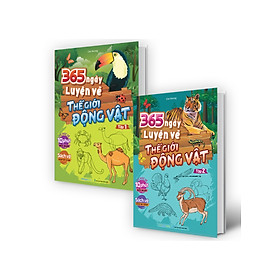 Combo 365 Ngày Luyện Vẽ Thế Giới Động Vật Bộ 2 CuốnMEGA
