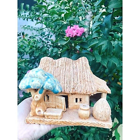Mua Mô hình nhà rơm trang trí tiểu cảnh  bonsai  bể cá  non bộ... (Gốm Bát Tràng)