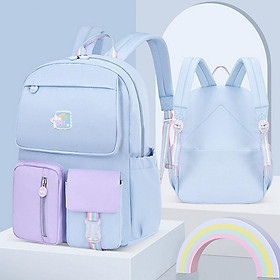 Thời Trang Hàn Quốc Rainbow Dây Đeo Vai Học Cho Thiếu Niên Cô Gái Trẻ Em Chống Nước Ba Lô Trẻ Em Schoolbags 2021 - one