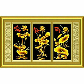 Tranh đính đá PHÚC LỘC THỌ  (112×75cm) DF030 CHƯA ĐÍNH 