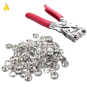 Mua  Kìm Bấm Cúc Vành Áo Kim Loại Đa Năng Kiềm Bấm Khuy tiện lợi tặng kèm 20 khuy
