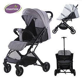 Xe đẩy gấp gọn cho bé Mastela HN-275 - Xe đẩy em bé sơ sinh cao cấp với tay kéo du lịch tiện lợi và khung aluminium siêu bền bảo hành 12 tháng