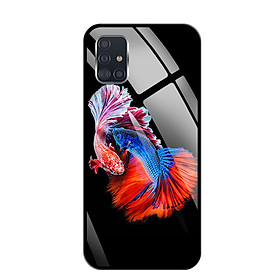 Ốp lưng kính cường lực cho Samsung Galaxy A51 - 03094 0222 FISHCOUPLE - Hàng Chính Hãng