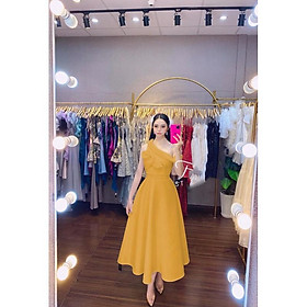 ĐẦM XOÈ LỆCH VAI KẾT HOA NGỰC - CÓ SIZE M/L ĐẾN 57KG - MS257VMM MM
