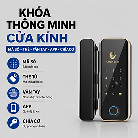 Mua Khóa Cửa Thông Minh MK45 cho cửa không có khung như cửa kính  cửa gỗ trượt – Mở Khóa App TTlock + Vân tay + Chìa khóa + Thẻ từ + Mã số - hàng chính hãng