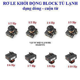 Mua Rơ le khởi động Block Tủ Lạnh dạng dòng (chọn đúng loại khi đặt hàng) - Relay cuộn máy nén - Tụ đề