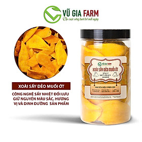 Xoài Sấy Dẻo Muối Ớt (400g/hũ) – chua ngọt thanh, cay mặn nhẹ, thơm đặc trưng