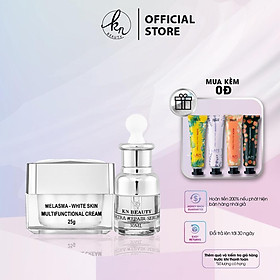 Bộ 2 sản phẩm Trắng Da Ngừa Nám KN Beauty chuyên sâu: Kem dưỡng 25g + Serum 30ml - KN Beauty Cosmetics