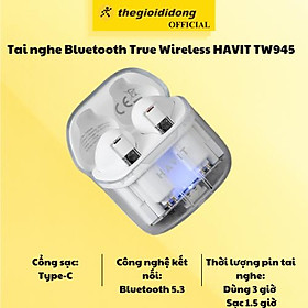 Mua Tai nghe Bluetooth True Wireless HAVIT TW945 - Hàng Chính Hãng