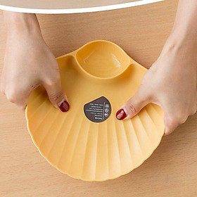 Mua Đĩa nhựa vỏ sò - Đĩa nhựa đựng trái cây  đồ ăn hình vỏ sò có ngăn đựng sốt chấm