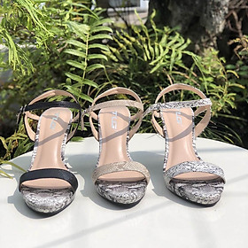 Sandal Nữ Gót Trong Hot Trend Quai Da 21419