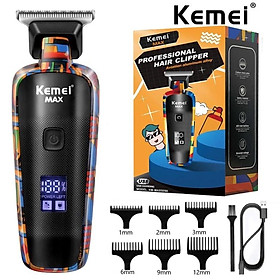 Tông đơ chấn viền Kemei KM-MAX5090 phiên bản hottrend nhỏ gọn sạc nhanh USB, cạo đầu, fade tóc, cạo trắng