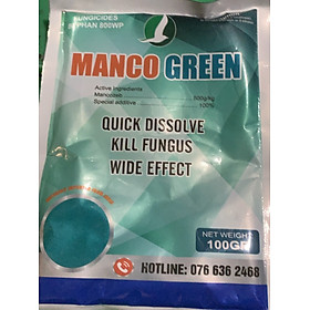 Sản phẩm bảo vệ cây trồng Mancozeb Manco Green 100gr