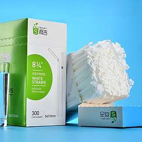 Mua Ống hút sinh tố màng bọc giấy đóng hộp 300 cái 25x0.6cm