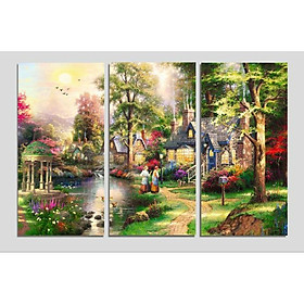 Tranh treo tường sơn dầu/3D gỗ Hàn Quốc sang trọng, hiện đại