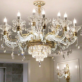 Mua Đèn chùm BONES 15 tay pha lê sang trọng trang trí nhà cửa cao cấp  hiện đại - kèm bóng LED chuyên dụng (ẢNH THẬT 100%)