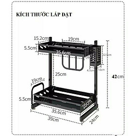 Kệ gia vị inox 2 ,3 tầng sơn tĩnh điện - Kệ đựng gia vị 2 , 3  tầng cao cấp