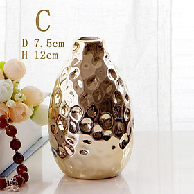 Luxury Decorative Ceramic Tall Flower Vase for Desk  Color Style 1