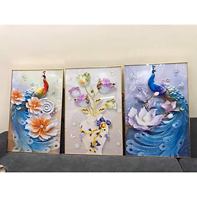 - Bộ 3 Tranh canvas giá xưởng - Tặng kèm đinh treo- Tranh treo tường thiết kế theo yêu cầu