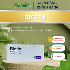Biotin MDP - Hỗ trợ giảm rụng tóc, gãy móng (Hộp 20 viên)