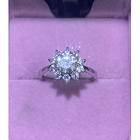 Hình ảnh Phụ kiện đeo ngón tay Bạc 925 Kim cương nhân tao Moissanite 1.0carat 6.5mm