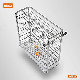 Giá gia vị, chai lọ, nan vuông, inox 304 Garis GK02.25C