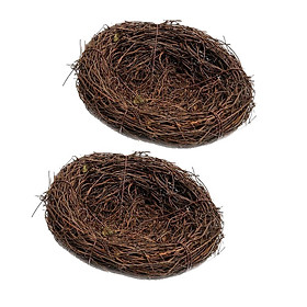 2x 12cm Natural Twig Birds Nests for Wedding Party Favor Floral Baby Shower