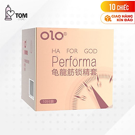 Hình ảnh  [Hộp 10 cái] Bao cao su OLO 0.01 Performa Ha For God - Siêu mỏng, kéo dài thời gian 