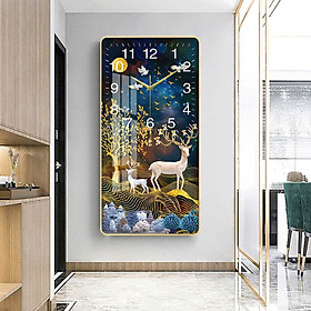 Mua ĐỒNG HỒ TRANH hai trong một mika ka phủ bóng phong cách hiện đại kích thước 30*60cm(SD 05)