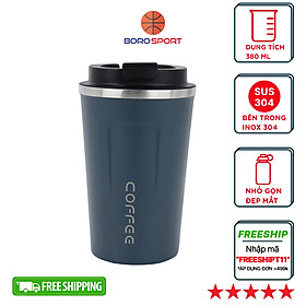 Bình nước giữ nhiệt trà coffee mugs Cleacco Chất Liệu Inox 304 Kiểu Dáng Hiện Đại ( 380 ML ) Boro Sport