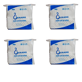 4 Bịch Khăn vải khô đa năng LIKADO 400g 20 x 22cm