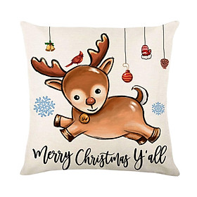 Christmas Pillow Cover Cushion Couch Cover Pillowcase for Decoration Party Couch Bed