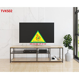 Mua Kệ Tivi Khung Sắt Mặt Gỗ TVKS02 - Kệ Trang Trí - Nội thất lắp ráp Viendong ADV