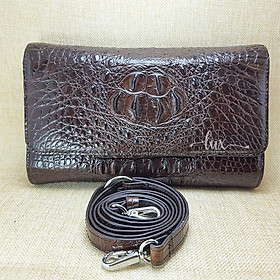 Ví Nữ Cầm Tay Da cá sấu - LuxLeather LW52010 Ba gấp size nhỏ