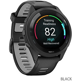 Mua Đồng hồ Garmin Forerunner 265_Mới  hàng chính hãng - Black Bezel and Case with Black/Powder Gray Silicone Band