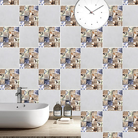 Combo 24 miếng Decal gạch bông 20*20 cm Dán gỗ bàn trang trí tường - JM712