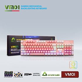 Bàn phím cơ VSP eSport HN Gaming VM01(HỒNG) - Hàng nhập khẩu