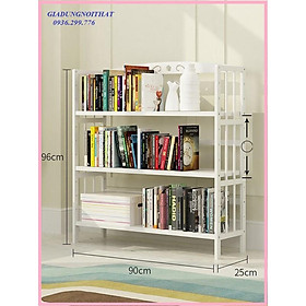 Mua re0656.3 Giá Kệ sách gỗ 3 tầng sơn trắng 90cm - Kệ sách 3 tầng - Kệ để đồ đa năng