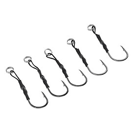 2-4pack High-carbon Assist Hook Jig Fishing Hook Lead Fish Hooks Multi-size 4