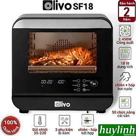 Mua Nồi chiên không dầu - hấp hơi nước Olivo SF18 - 18 lít - 50 menu - Hàng chính hãng