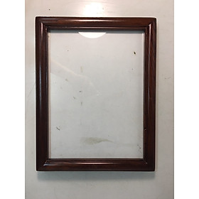 Mua Khung ảnh treo gỗ hương mẫu đơn giản chất liệu gỗ gụ - 18x24 cm