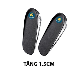 Lót độn đế giày silicone nguyên khối trong suốt, mềm dẻo, chống thốn, tăng 1.5cm, 2.5cm, 3.5cm chiều cao - BuyBox - BBPK217