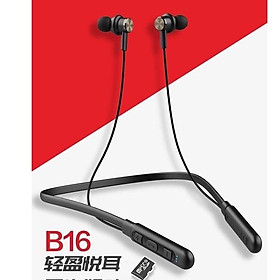 Mua TAI NGHE BLUETOOTH 2 TAI BYZ B16 -vòng cổ  hổ trợ thẻ nhớ   Hàng chính hãng