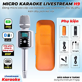 Mua Micro Kèm Loa H9 H9 Pro Bluetooth Karaoke Vừa Karaoke Vừa Livestream Đủ Dây Jack Kết Nối Kèm Hộp Đựng Cao Cấp Chống Sốc Hàng Nhập Khẩu