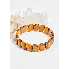 Vòng tay phong thủy bản đá mắt hổ 10x8mm mệnh thổ , kim - Ngọc Quý Gemstones