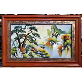 Mua Tranh sứ -Song tùng bát hạc (tài lộc bền vững)