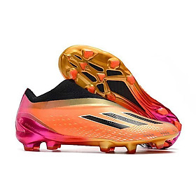 Hình ảnh LLLSYLOVE Long Nail Football Shoes X Series FG Không dây Dệt kim Không thấm nước cỏ tự nhiên Messi Neymar C Roe Đào tạo Giày